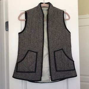 Quilted chevron vest